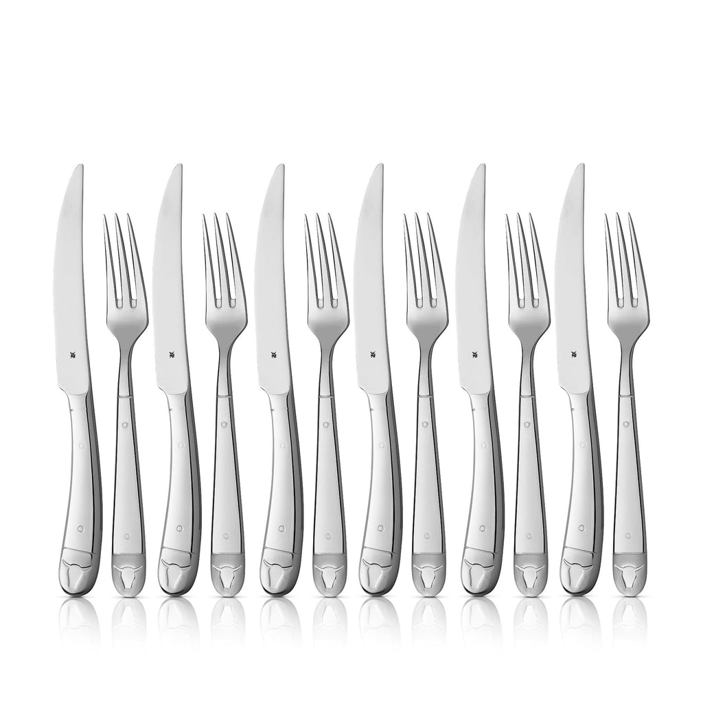 Steakbestikksett 12 deler rustfritt stål Cromargan® 18/10 WMF forfra