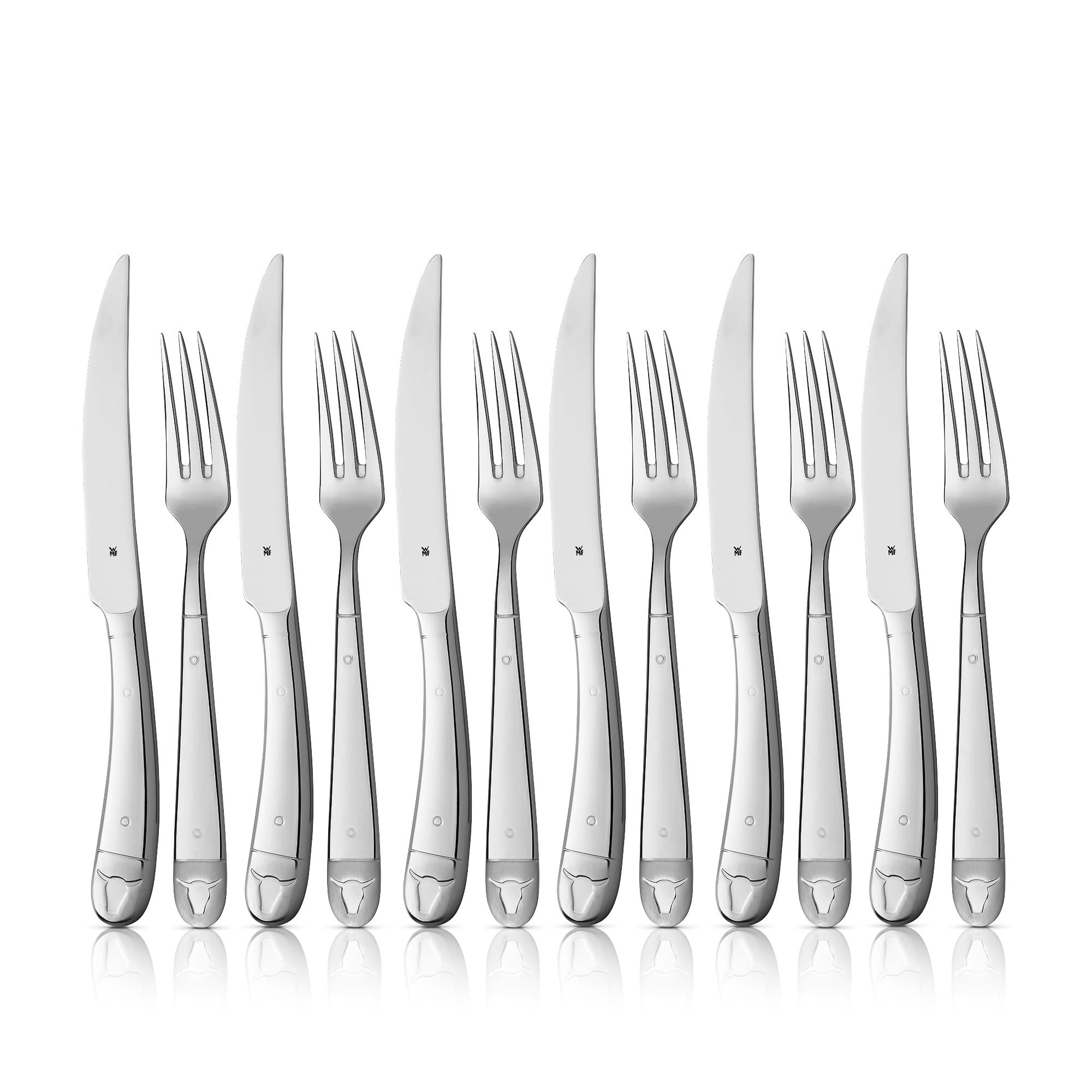 Steakbestikksett 12 deler rustfritt stål Cromargan® 18/10 WMF forfra