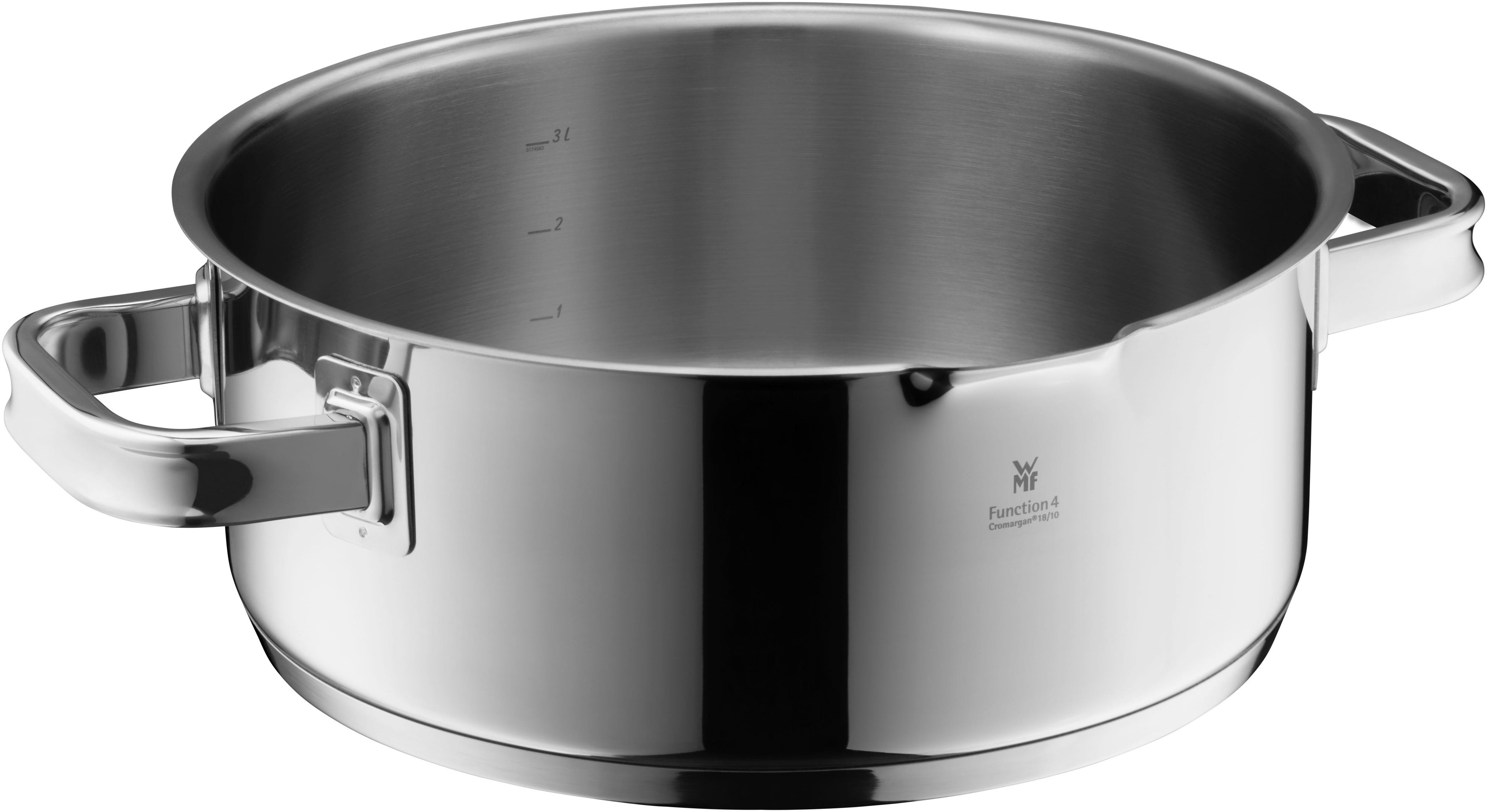 Stekegryte Function 4 Advanced med lokk 24 cm rustfritt stål bakside