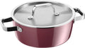 Stekegryte Fusiontec Aromatic med lokk 22 cm rose quartz forfra