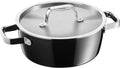 Stekegryte Fusiontec Aromatic med lokk 22 cm 3,1 L svart - WMF forfra