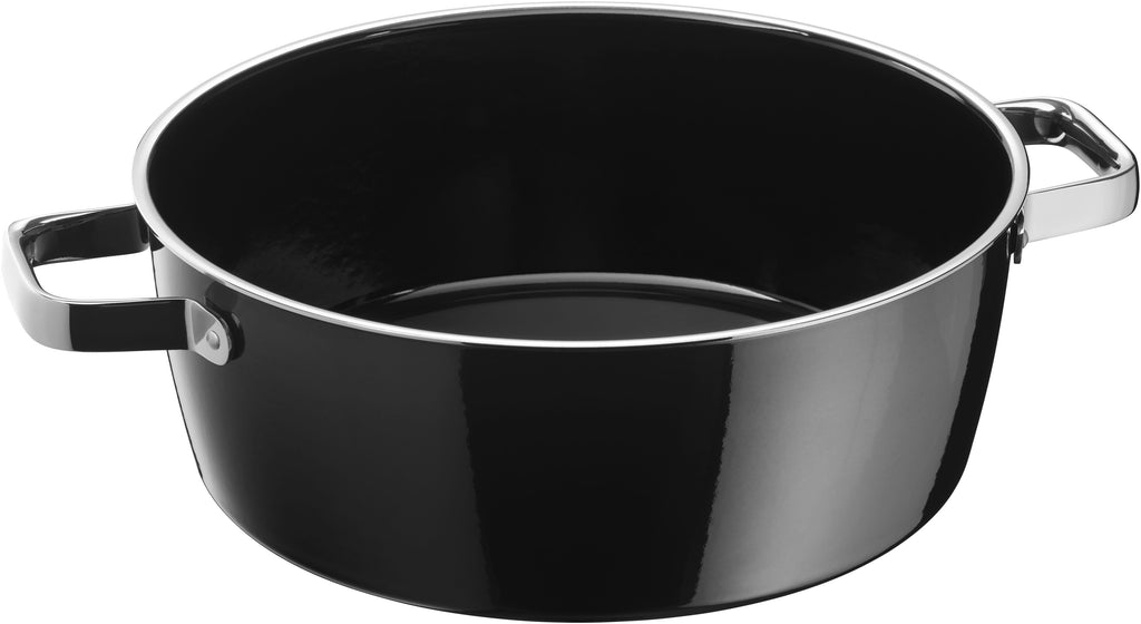 Stekegryte Fusiontec Aromatic med lokk 22 cm 3,1 L svart - WMF montert på komfyr
