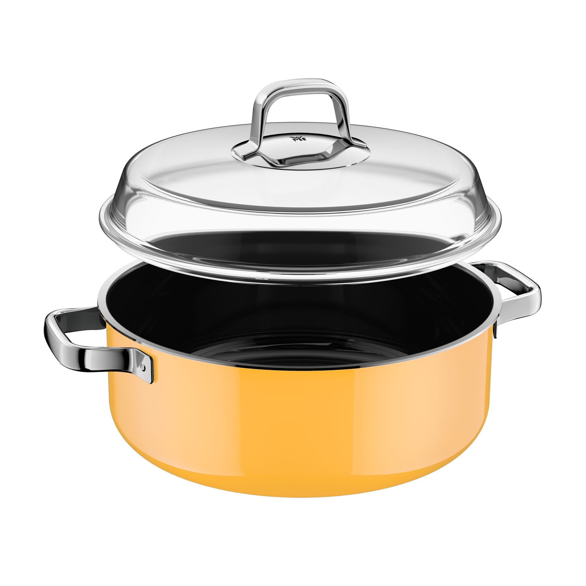 Stekegryte med lokk Fusiontec Mineral Pro 28 cm 6 L gul bakside