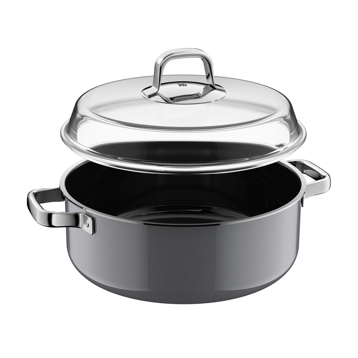 Stekegryte med lokk Fusiontec Mineral Pro 28 cm 6 L platinum - WMF bakside