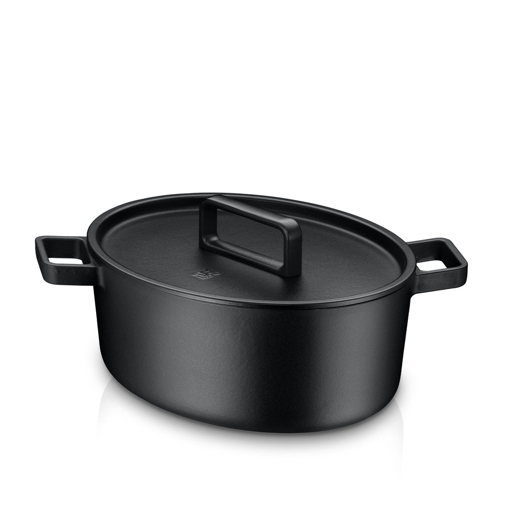 Stekegryte oval støpejern 33 x 26 cm 8,6 L med lokk - WMF forside