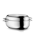 Stekegryte rustfritt stål 8,5 L med metallokk 40,8 cm - WMF forfra