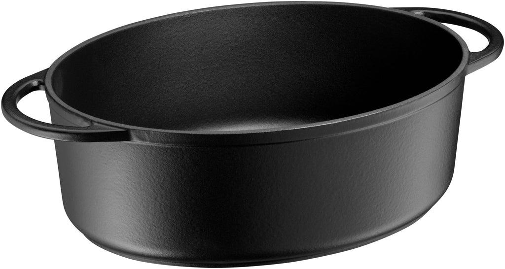 Stekegryte støpejern med lokk 30 cm 5,2 L oval emaljert - WMF bakside