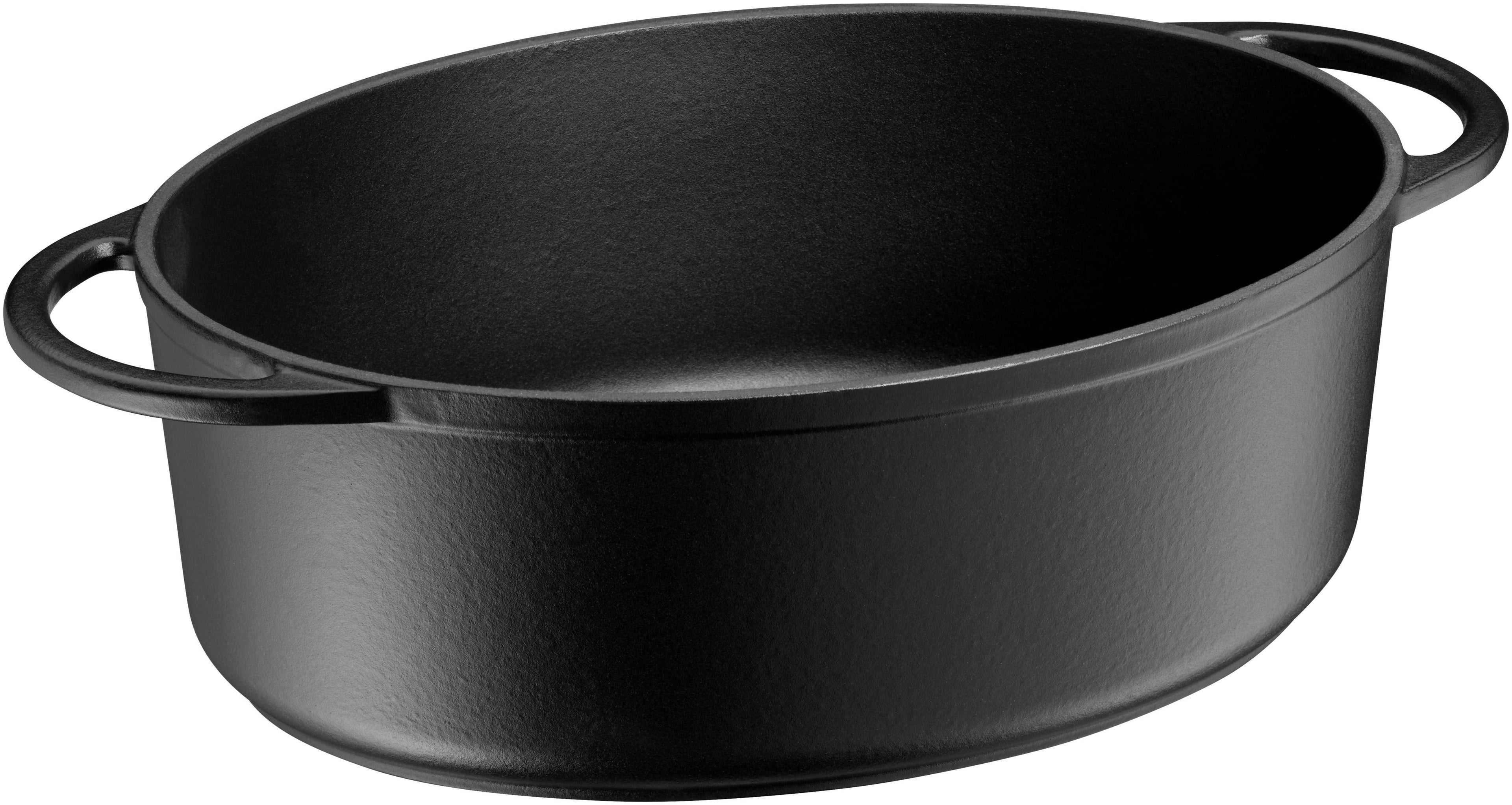 Stekegryte støpejern med lokk 30 cm 5,2 L oval emaljert - WMF bakside