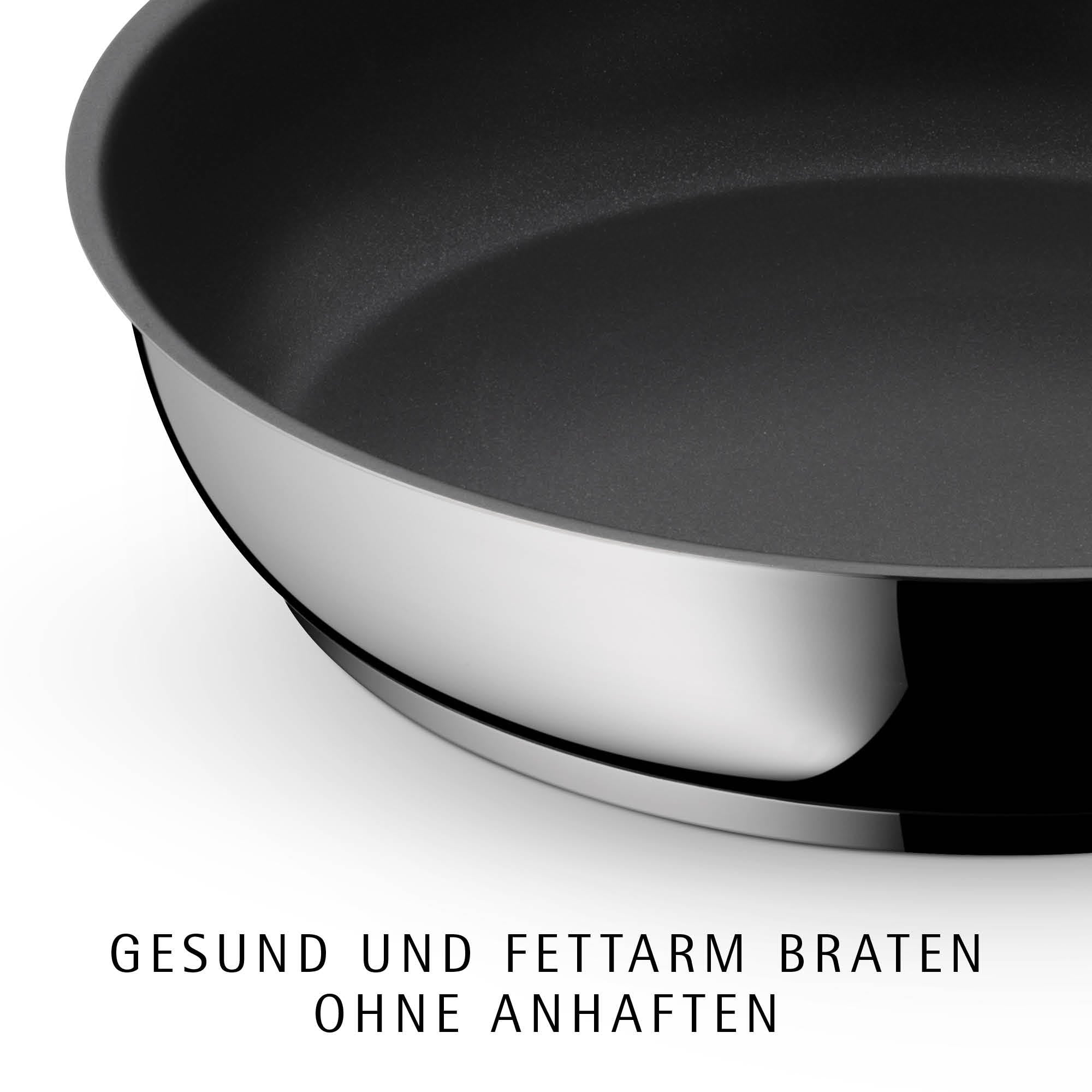 Stekepanne 18 cm non-stick rustfritt stål - WMF montert på komfyr