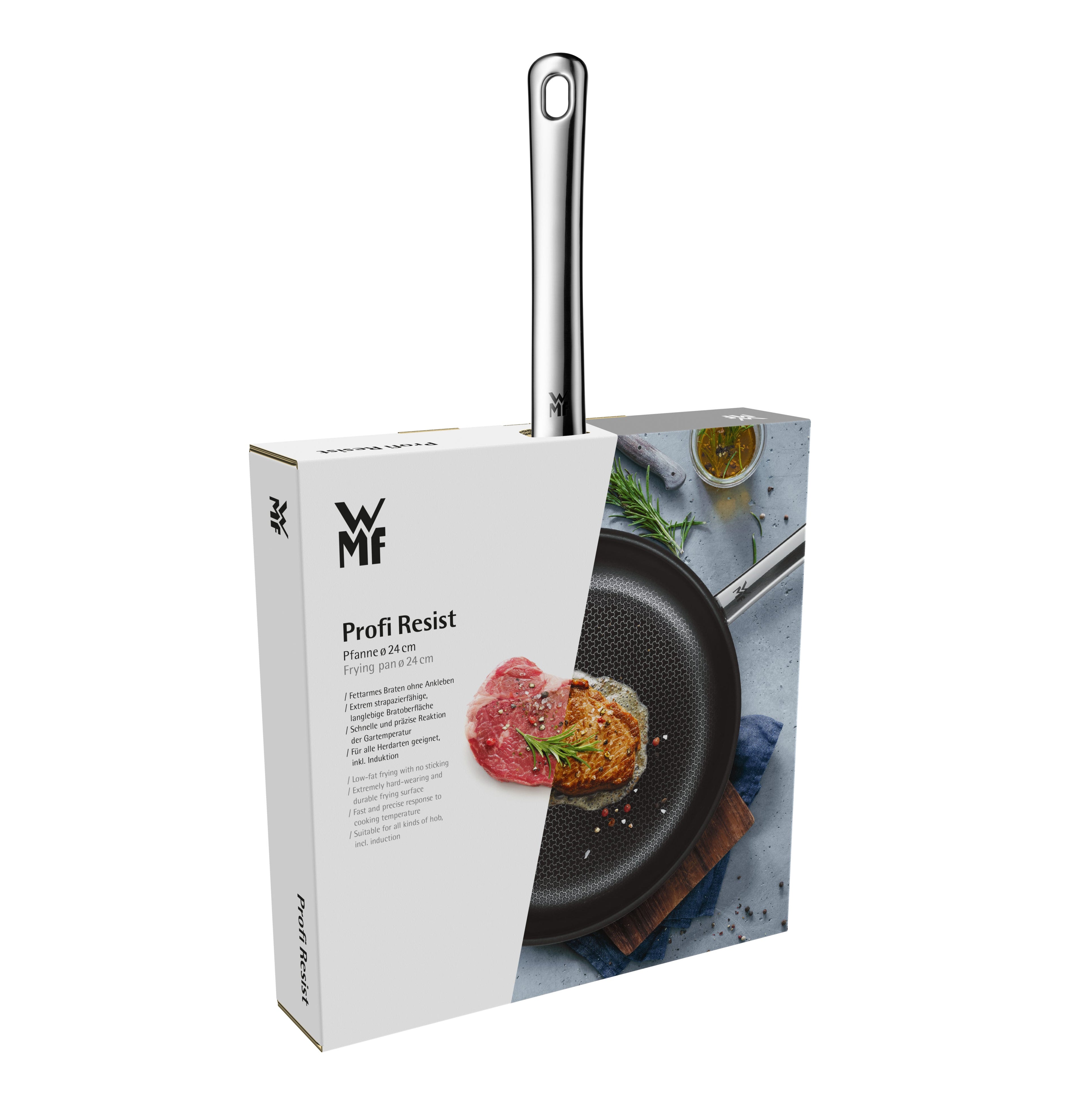 Stekepanne 24 cm rustfritt stål non-stick hellekant - WMF med mat