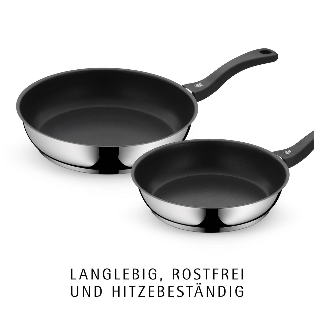 Stekepanne 28 cm non-stick rustfritt stål Devil - WMF på komfyr