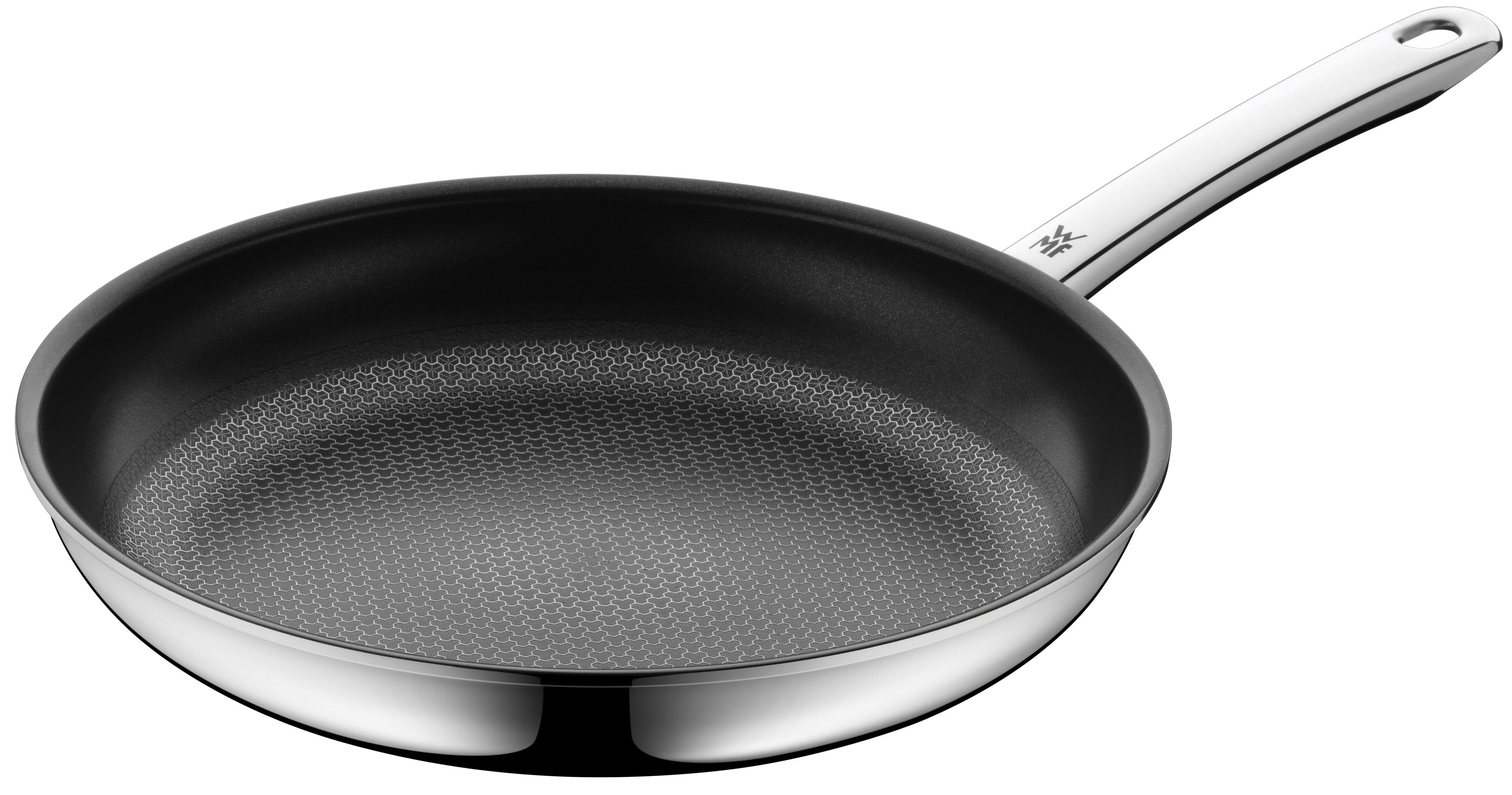 Stekepanne 28 cm non-stick rustfritt stål med hellekant - WMF forfra