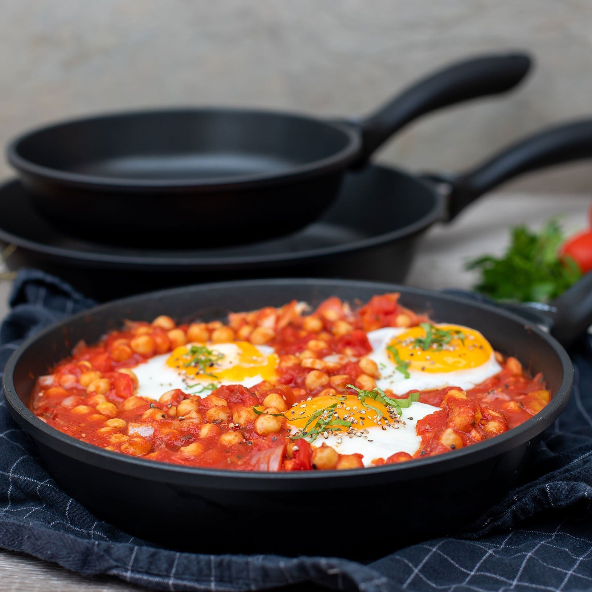 Stekepanne Alucast Ø20 cm non-stick aluminium ELO detalj av non-stick belegg