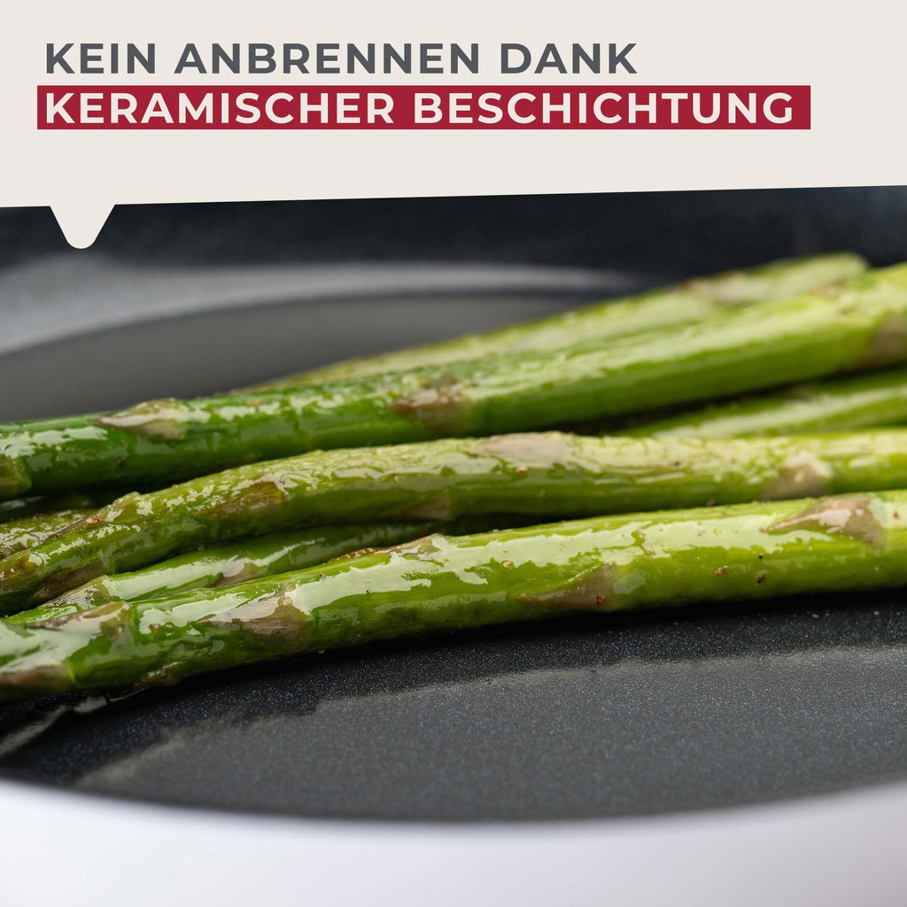 Stekepanne Arcadalina keramikk non-stick Ø28 cm med mat