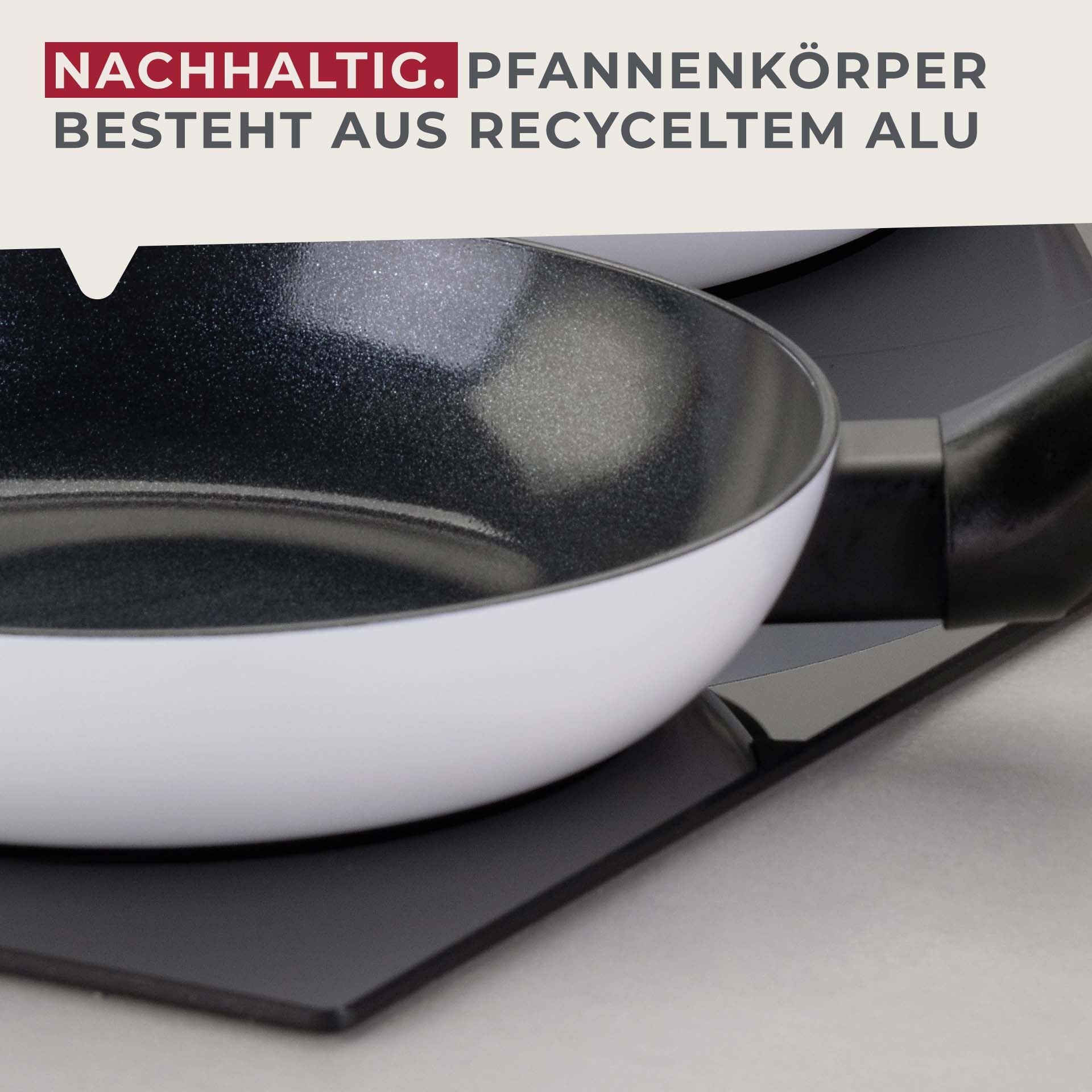 Stekepanne Arcadalina keramikk non-stick Ø28 cm håndtak detalj
