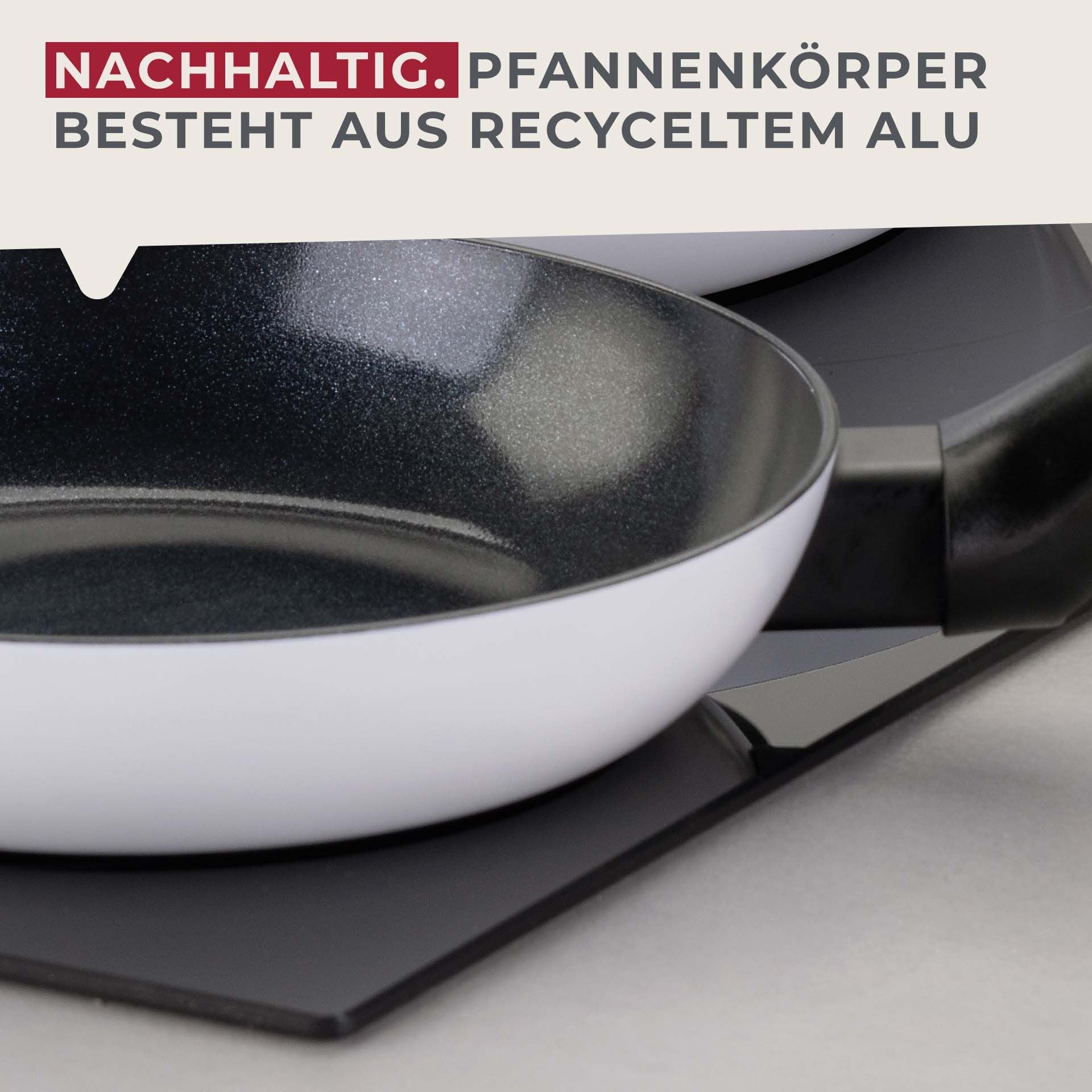 Stekepanne Arcadalina keramikk non-stick Ø24 cm med mat