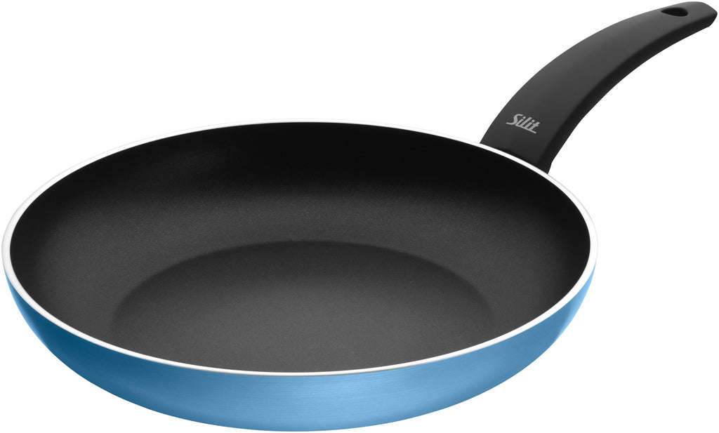Stekepanne Belluna 28 cm non-stick aluminium blå forfra