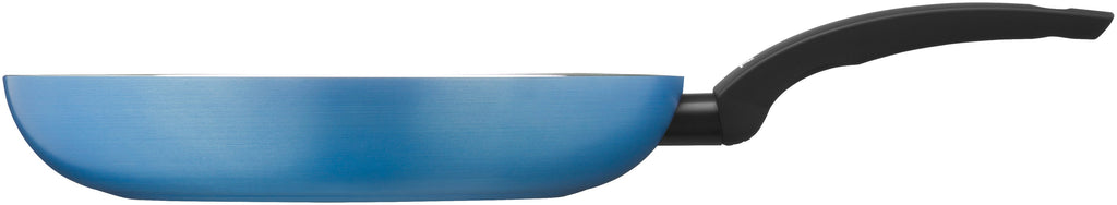 Stekepanne Belluna 28 cm non-stick aluminium blå håndtak detalj