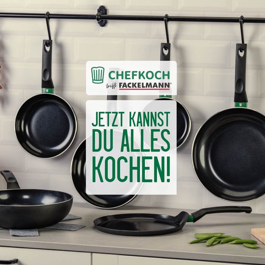 Stekepanne Bielefeld Ø16 cm keramisk non-stick med grønne aksenter