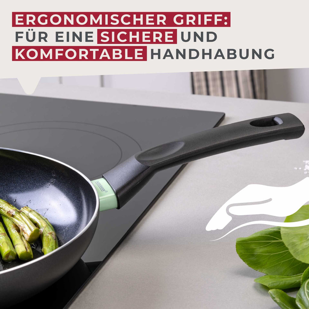 Stekepanne Brandao keramikk non-stick Ø24 cm med mat