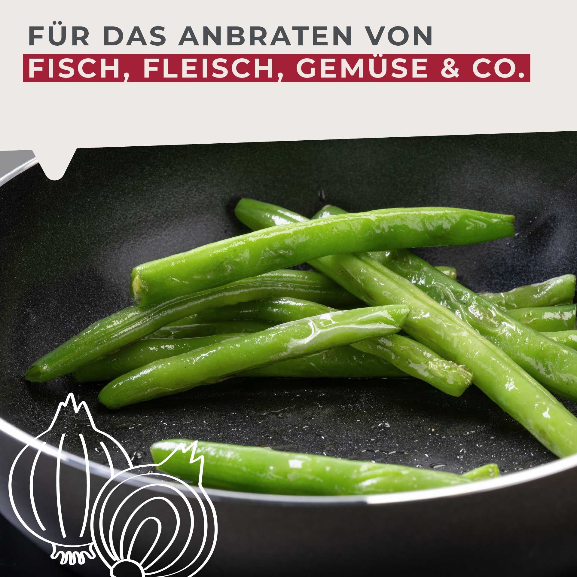 Stekepanne Brandao keramikk non-stick Ø16 cm montert på kokeplate