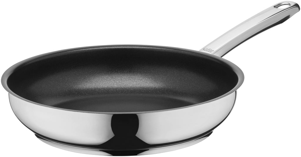 Stekepanne Calabria 24 cm rustfritt stål non-stick forfra