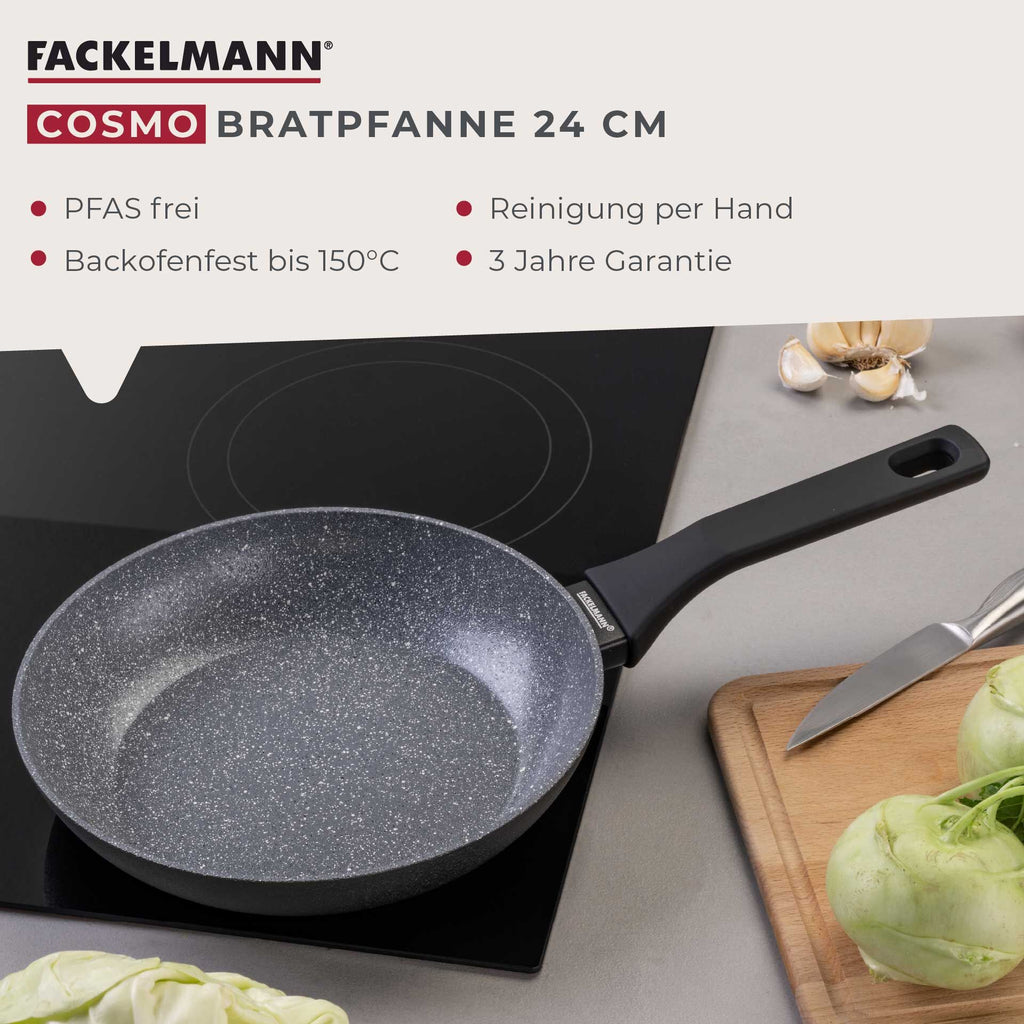 Stekepanne Cosmo keramikk non-stick Ø24 cm nærbilde av belegg
