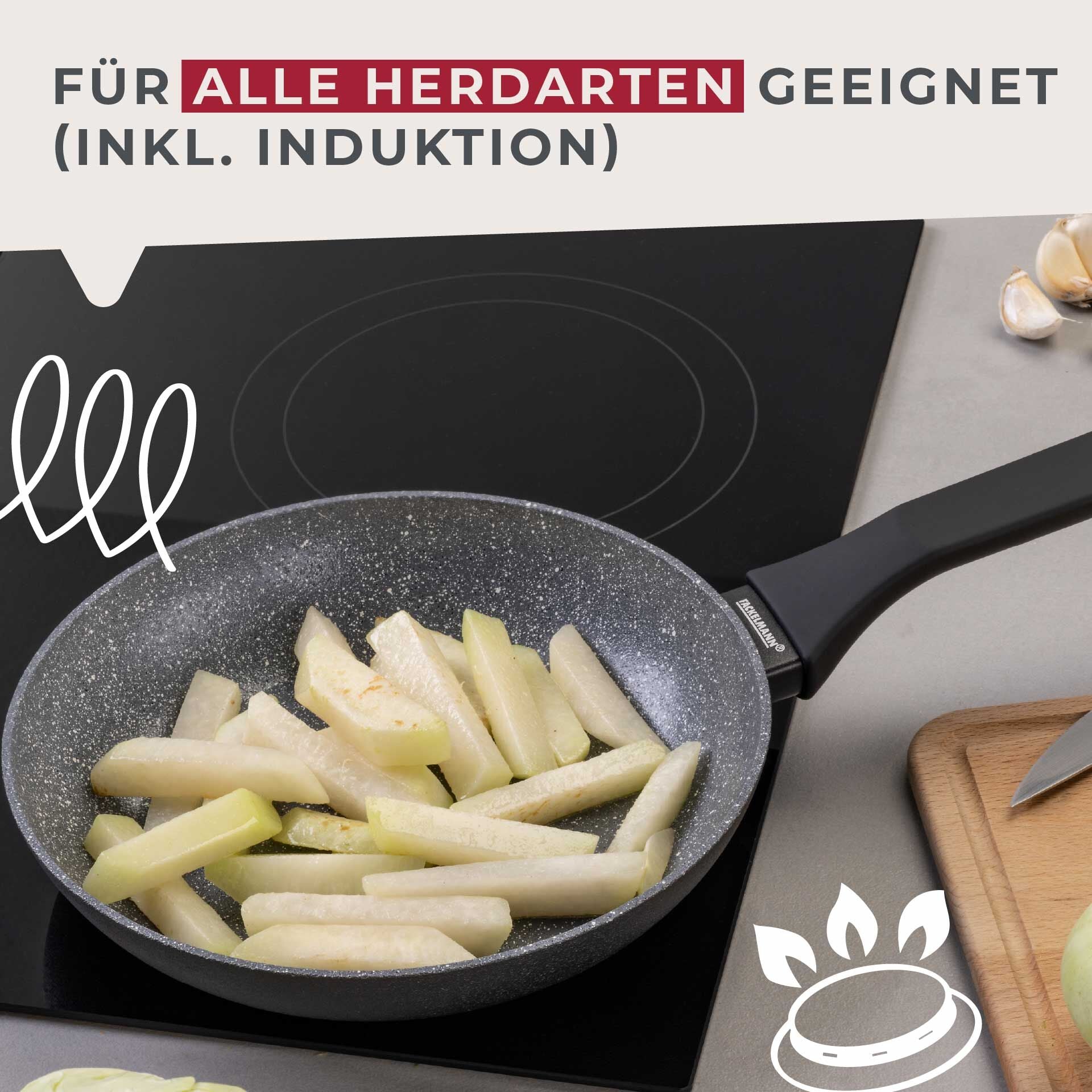 Stekepanne Cosmo keramikk non-stick Ø24 cm vinkelbilde