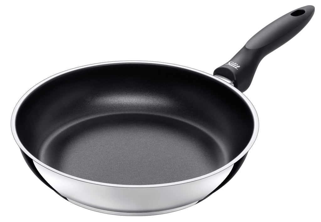 Stekepanne Domus 28 cm rustfritt stål non-stick induksjon forfra