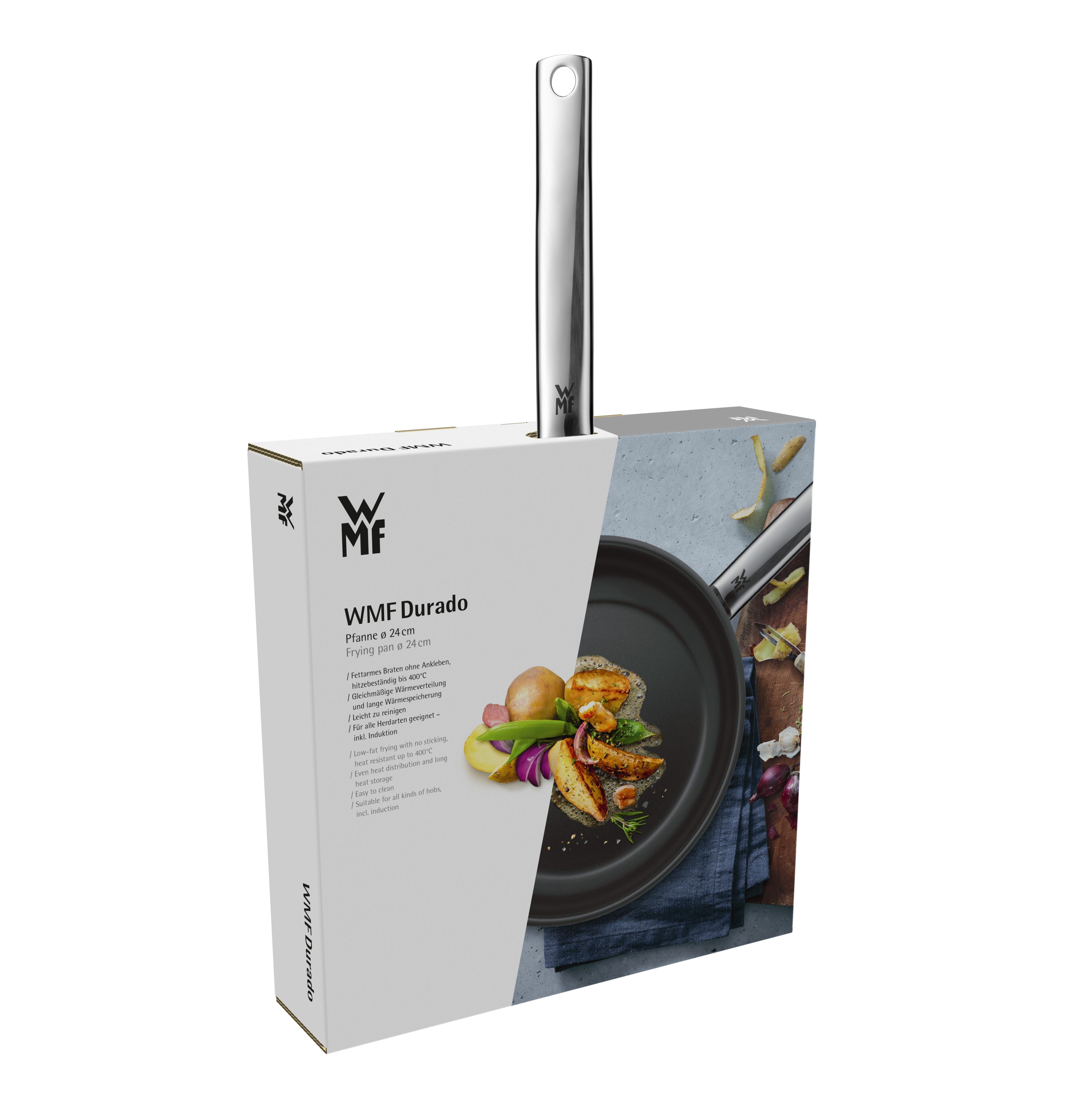 Nærbilde av helletut på Stekepanne Durado 24 cm keramisk non-stick rustfritt stål