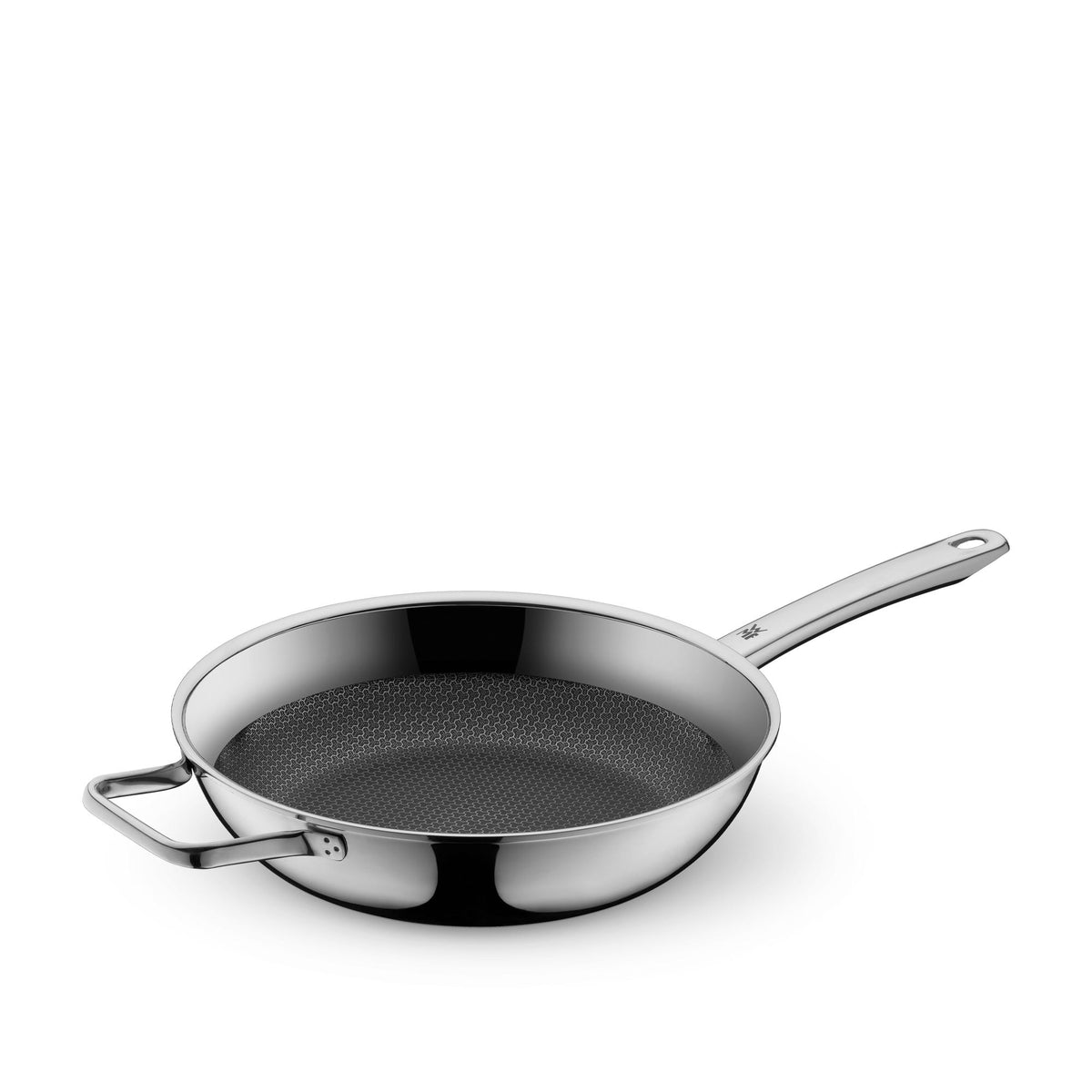 Stekepanne dyp 28 cm rustfritt stål non-stick induksjon - WMF Profi Resist forfra