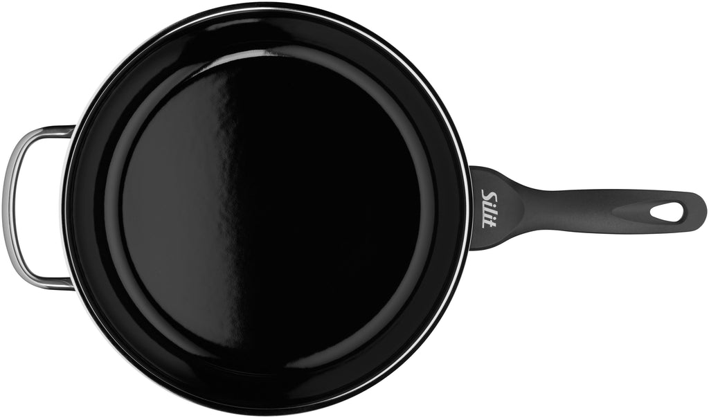 Montert Stekepanne dyp Silargan® 28 cm induksjon svart - Silit på kokeplate