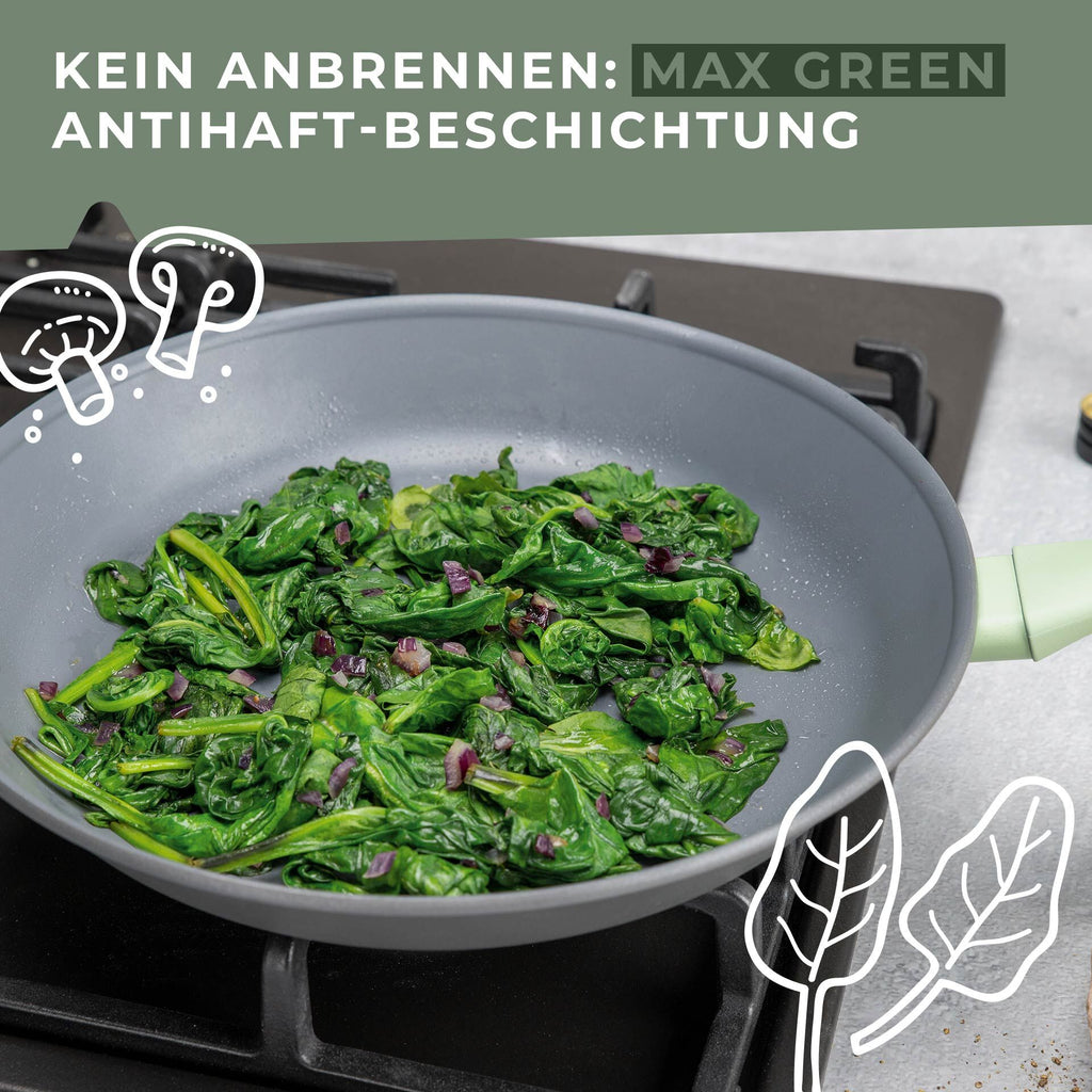 Stekepanne Ecolution Ø28 cm resirkulert aluminium non-stick fra siden