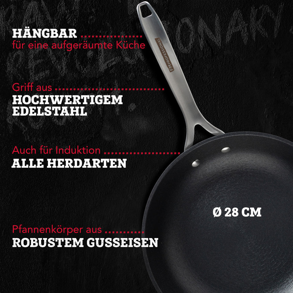 Detalj av non-stick belegg på Stekepanne Force Ø28 cm støpejern non-stick - FMprofessional