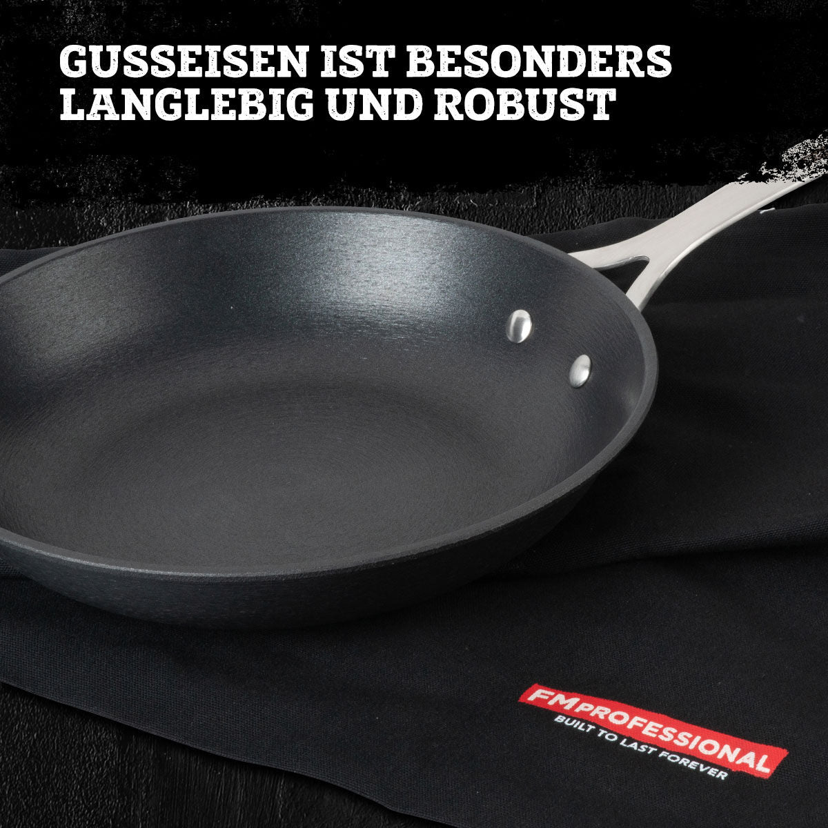 Stekepanne Force Ø28 cm støpejern non-stick - FMprofessional opphengsøy