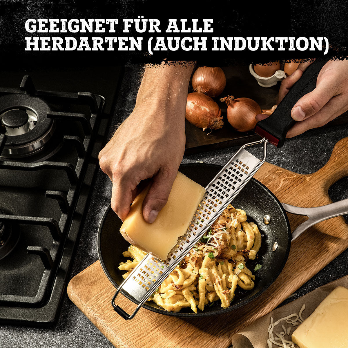 Stekepanne Force støpejern Ø24 cm non-stick FMprofessional montert på vegg
