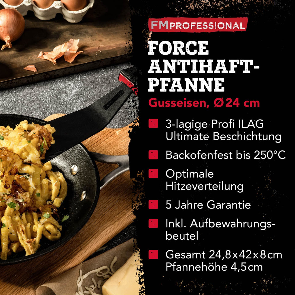 Oversiktsbilde av Stekepanne Force støpejern Ø24 cm non-stick FMprofessional