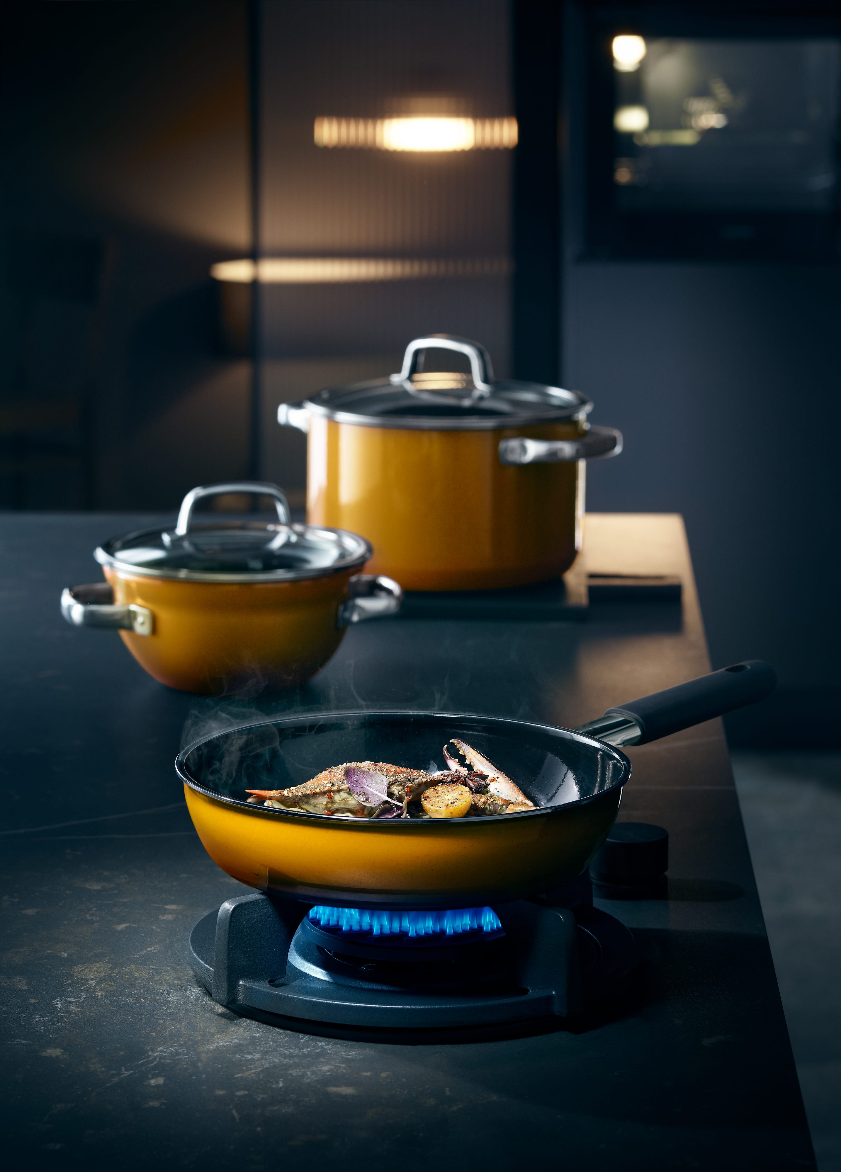 Stekepanne Fusiontec Mineral 24 cm gul induksjon - WMF hellekant