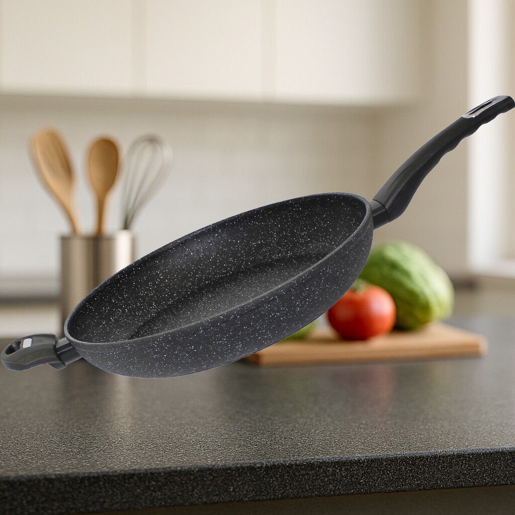 Stekepanne Granit Evolution aluminium Ø32 cm med mothåndtak detalj av håndtak