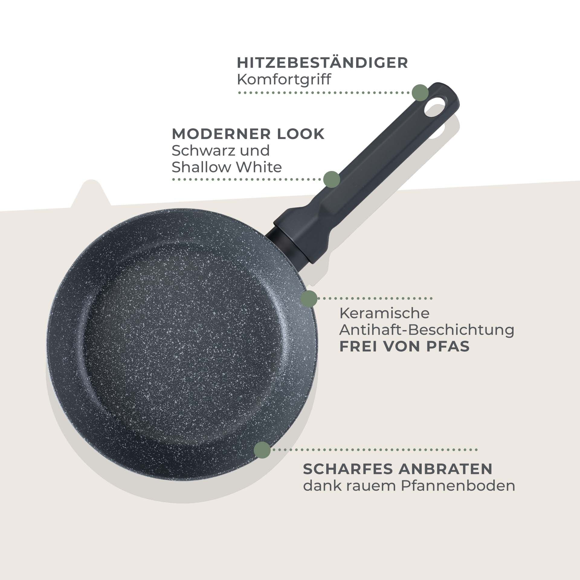 Detalj av keramisk non-stick belegg på Stekepanne keramikk non-stick Ø20 cm Balance - Fackelmann