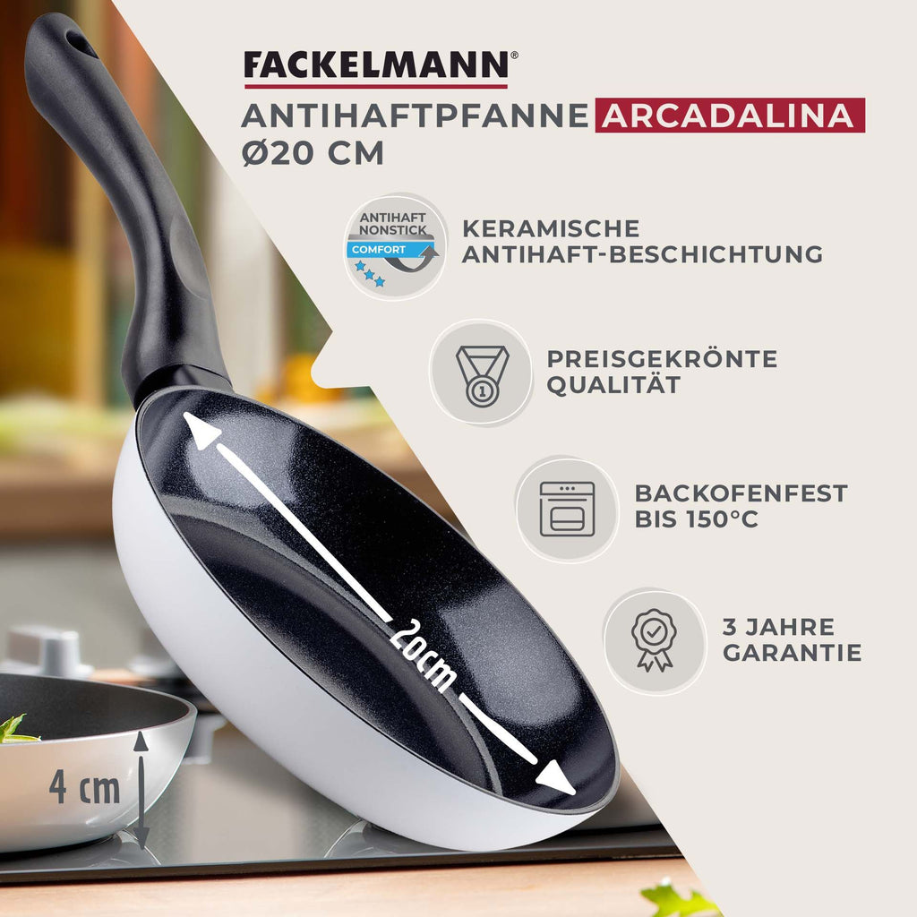 Stekepanne keramikk non-stick Ø20 cm Arcadalina detalj keramisk belegg