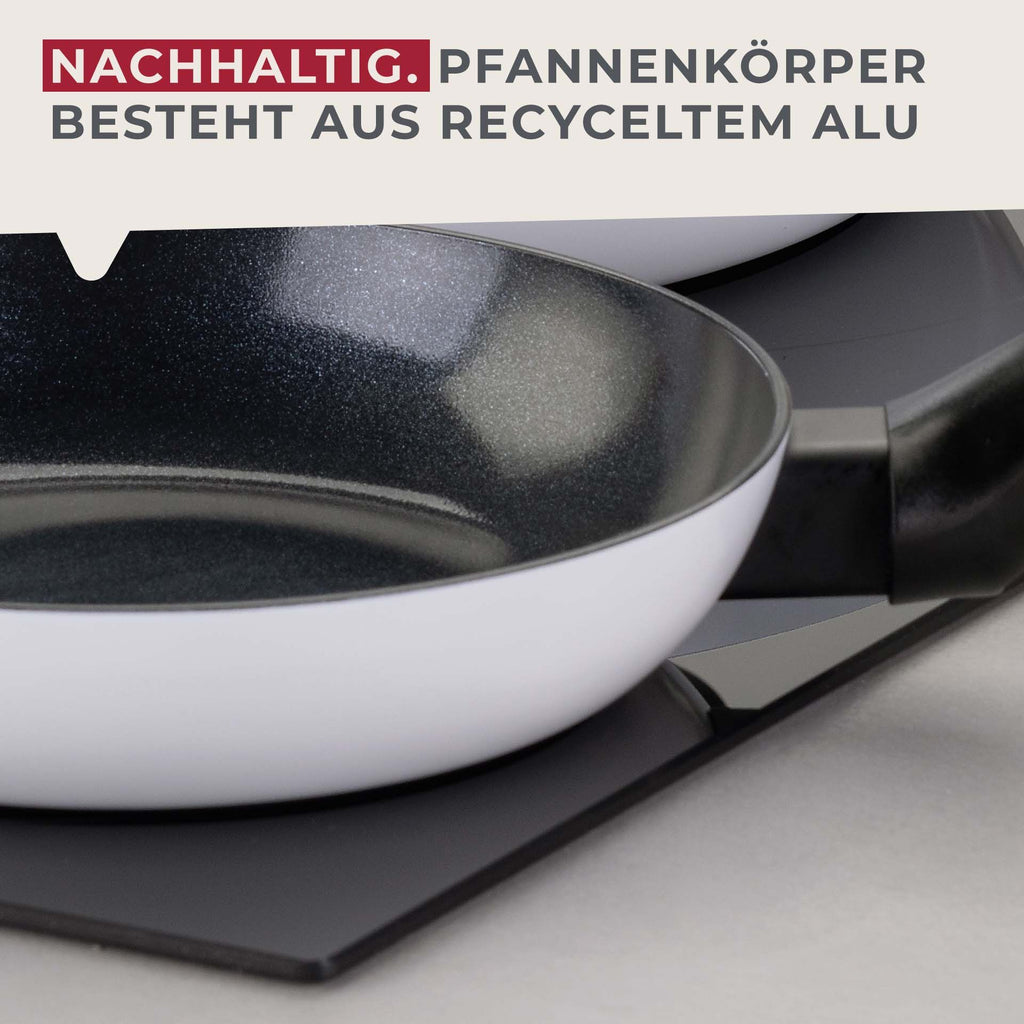 Stekepanne keramikk non-stick Ø20 cm Arcadalina svart-hvitt design