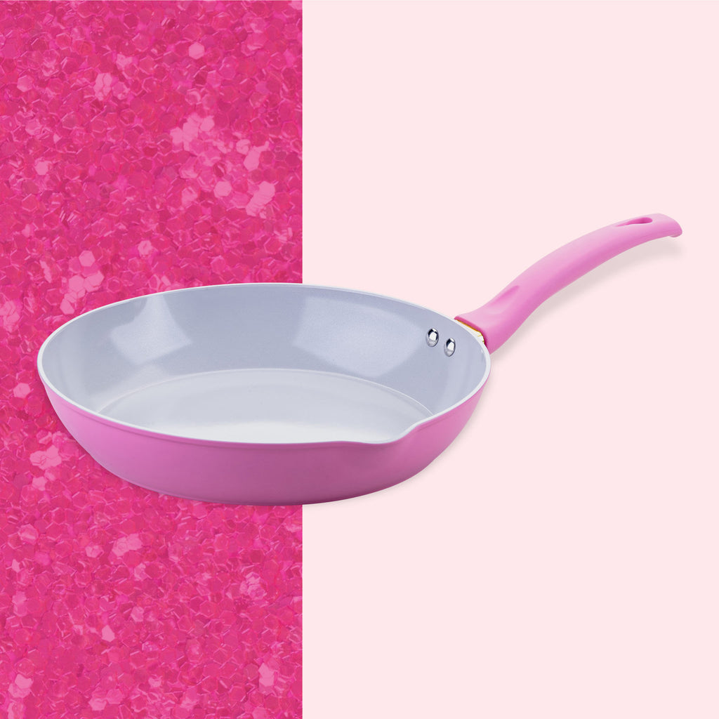 Stekepanne keramikk non-stick rosa Ø28 cm - Paris Hilton nærbilde av håndtak