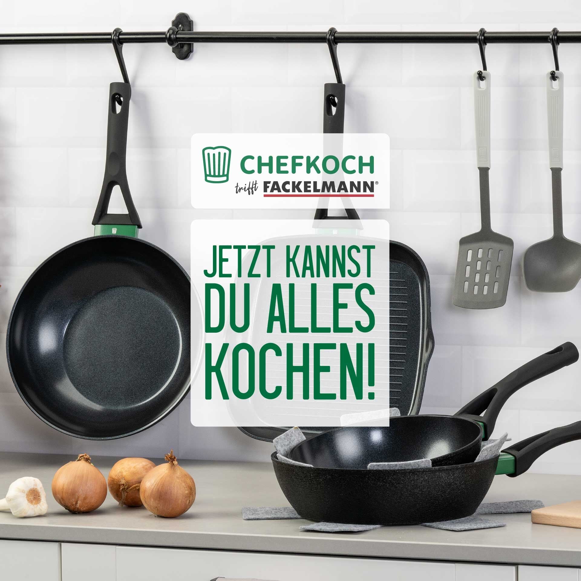 Stekepanne keramisk non-stick Ø24 cm resirkulert aluminium med design i svart