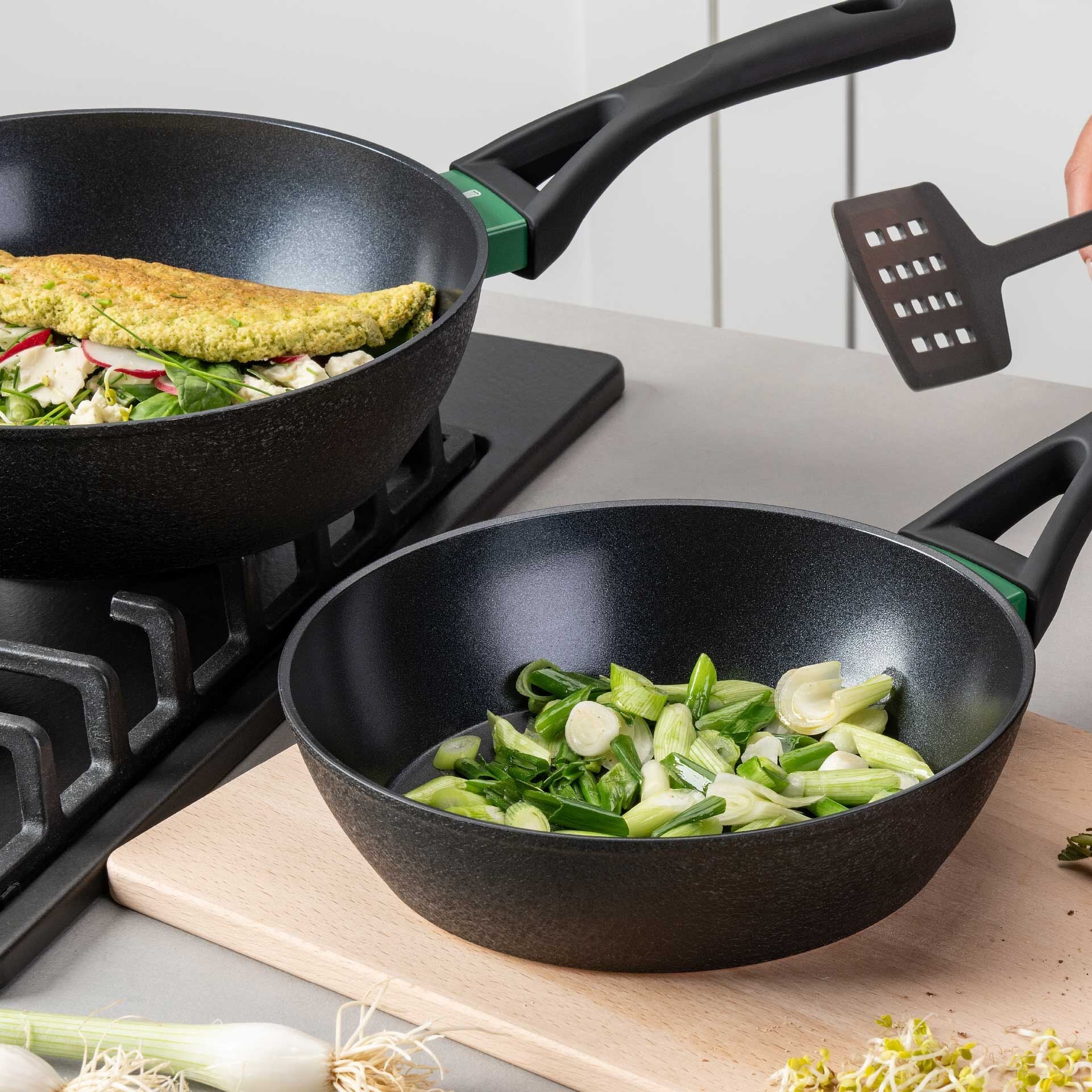 Stekepanne keramisk non-stick Ø24 cm resirkulert aluminium bakside