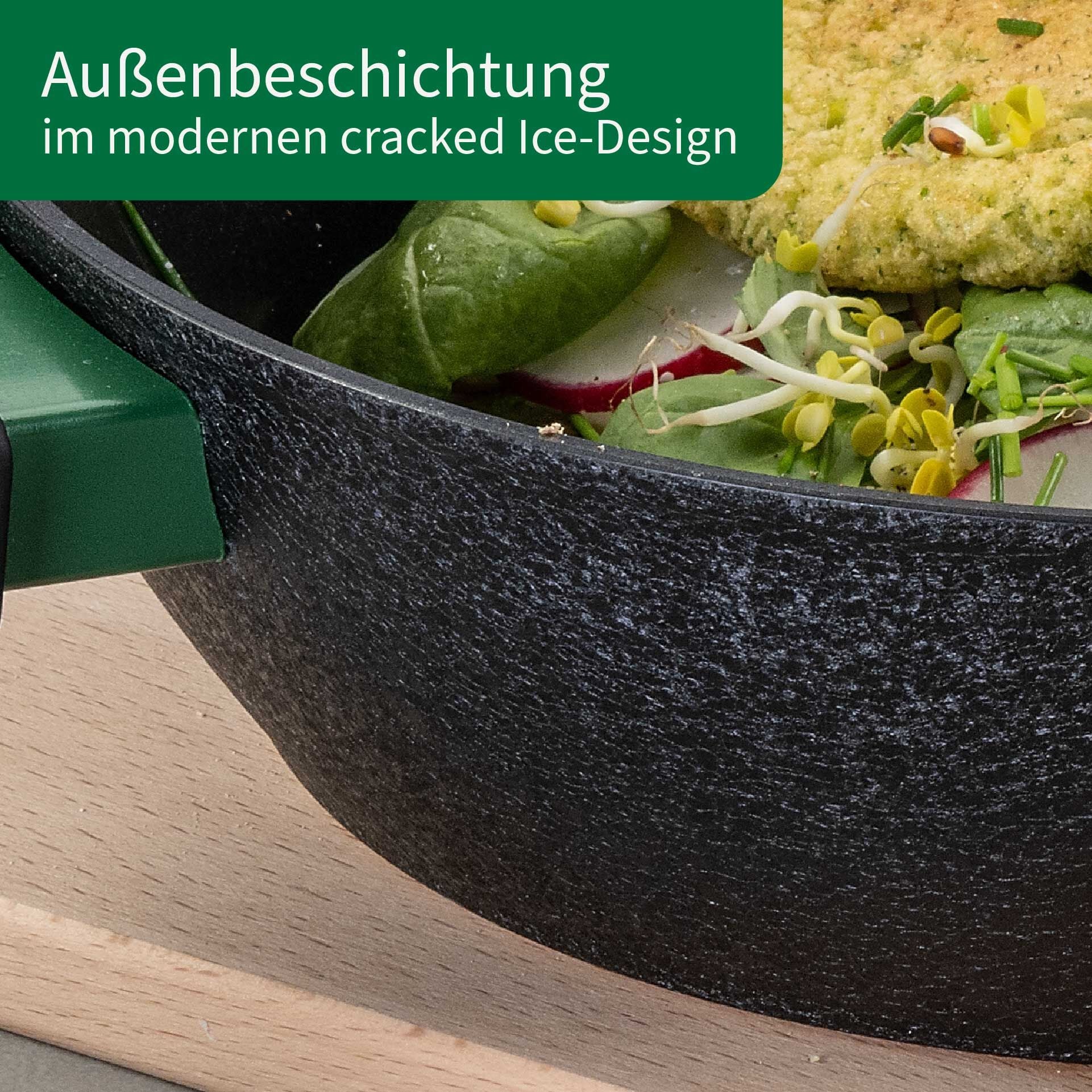 Stekepanne keramisk non-stick Ø24 cm resirkulert aluminium med fokus på kant