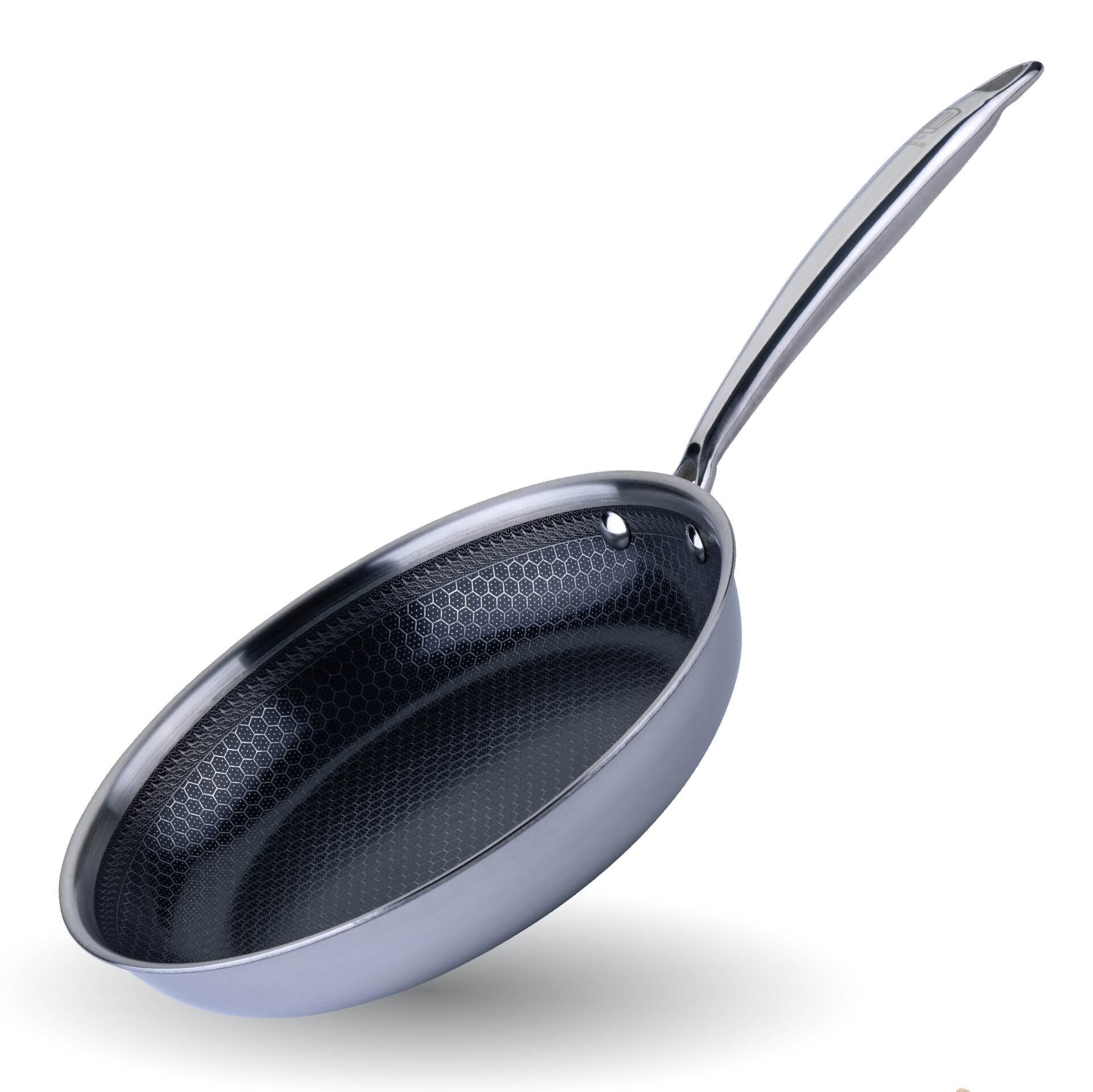 Detalj av vabemønster på Stekepanne Kiel rustfritt stål non-stick vabemønster Ø24 cm