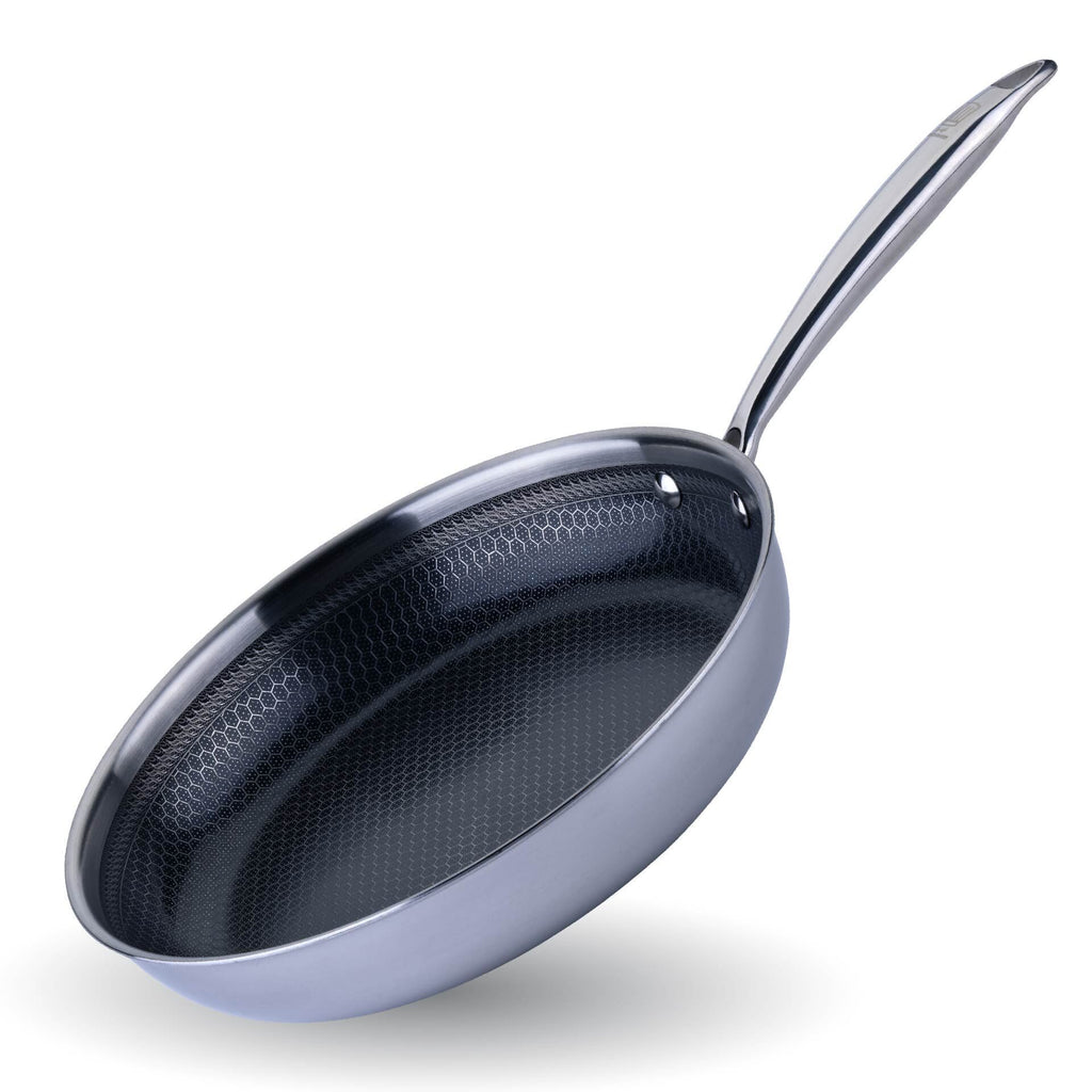 Stekepanne Kiel rustfritt stål non-stick vabemønster Ø28 cm forfra