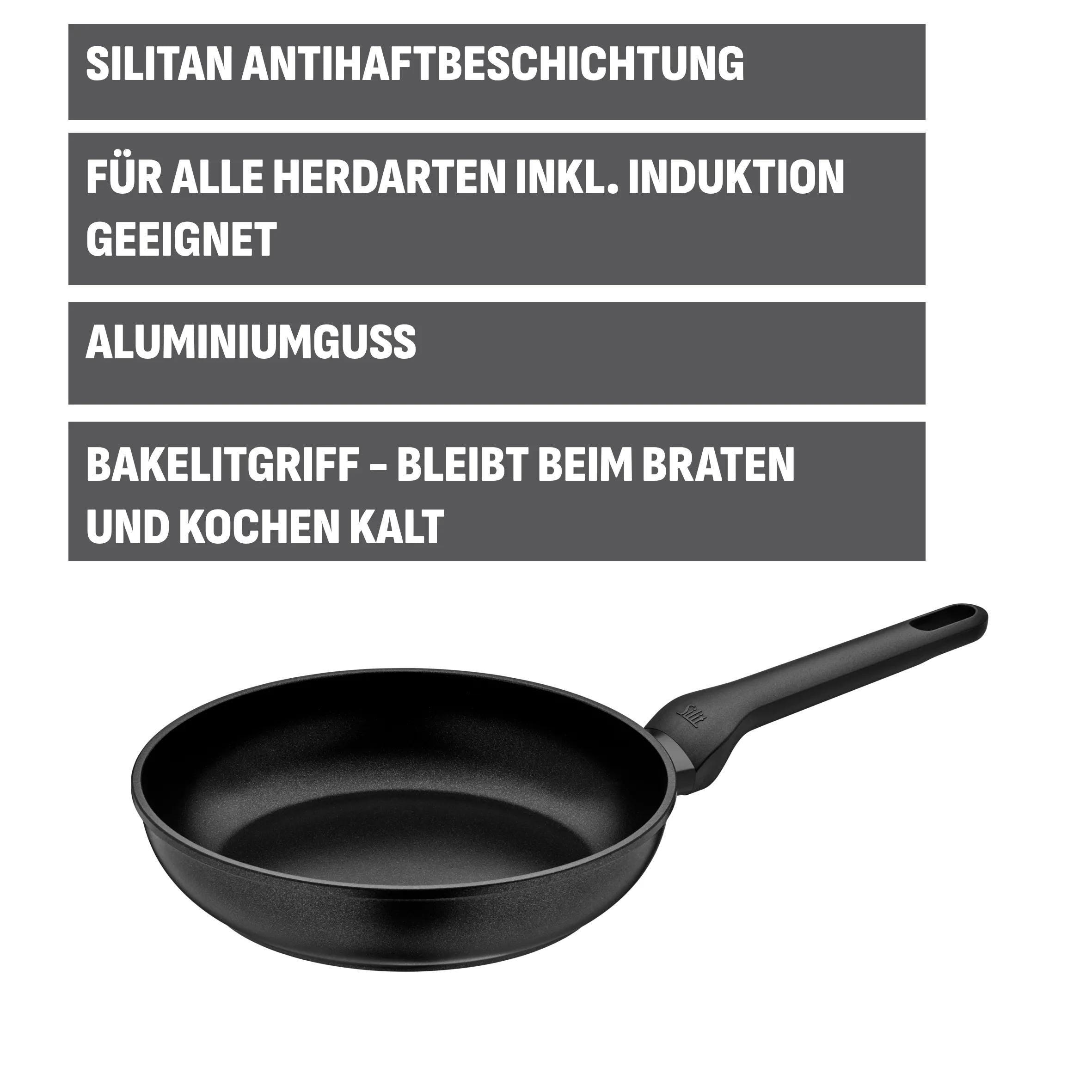Stekepanne Merida 24 cm aluminium non-stick induksjon håndtak nærbilde