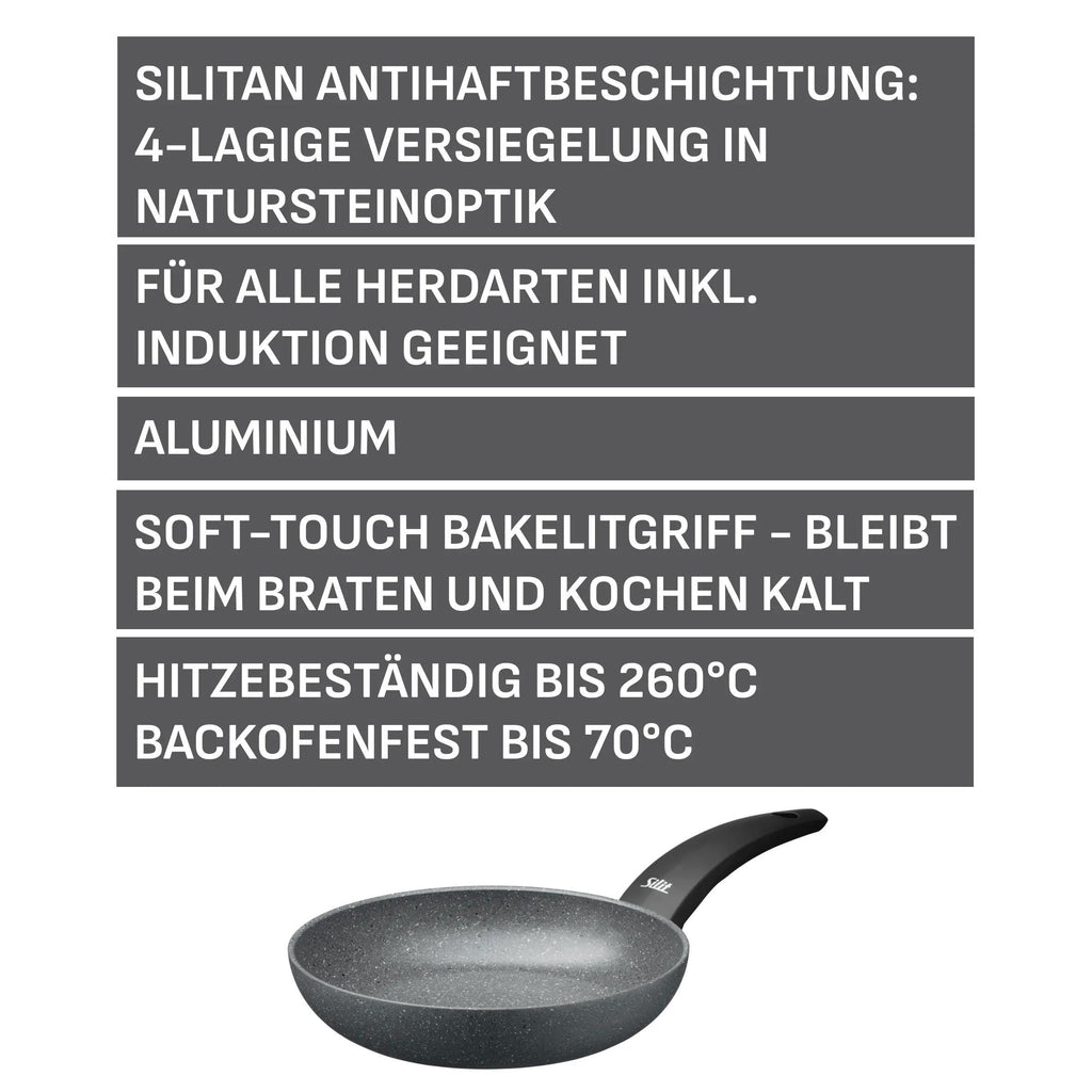 Stekepanne Montano 20 cm aluminium non-stick induksjon sett fra siden